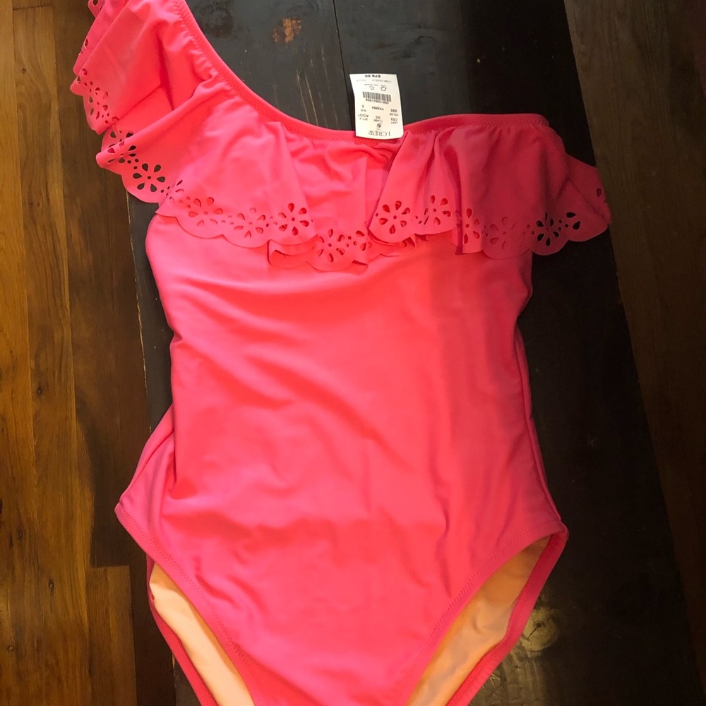 JCrew one piece one shoulder swim